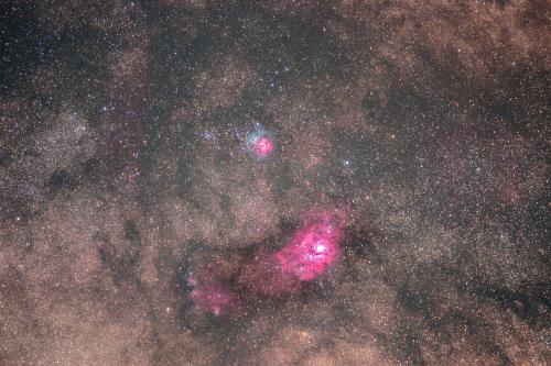 Milchstraße La PalmaLagunen und Trifid Nebularobin-franken